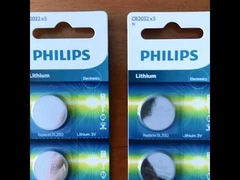 Silberne Lithium-Minizellen-Philips-Cr2032-Batterie für kleine Geräte
