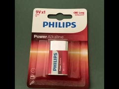 6LR61P1B/97 PHILIPS Alkali-Trockenbatterie 9 V 500 mAh MSDS-Zertifizierung